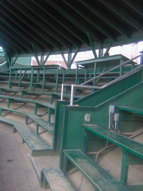 The grandstands date to 1936. The park gets a lot of use. High school, college, Babe Ruth League, and New England Collegiate Baseball League teams all play there. 